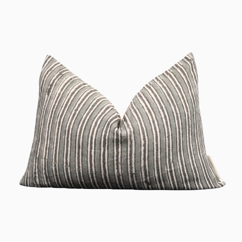 Dejo- Indian Hand Block linen Lumbar pillow  cover