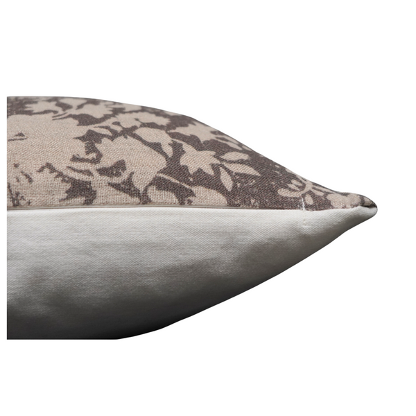 Toju- Indian Hand Block linen Lumbar pillow  cover